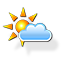 Partly cloudy