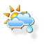 Cloudy and light rain