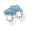 Overcast and snow showers