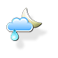 Partly cloudy and light rain