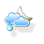 Cloudy and light rain